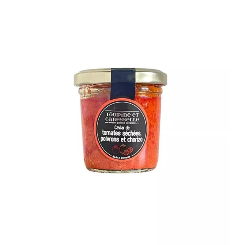 Délice provençal: Caviar de Tomates Séchées, Poivrons et Chorizo 90g